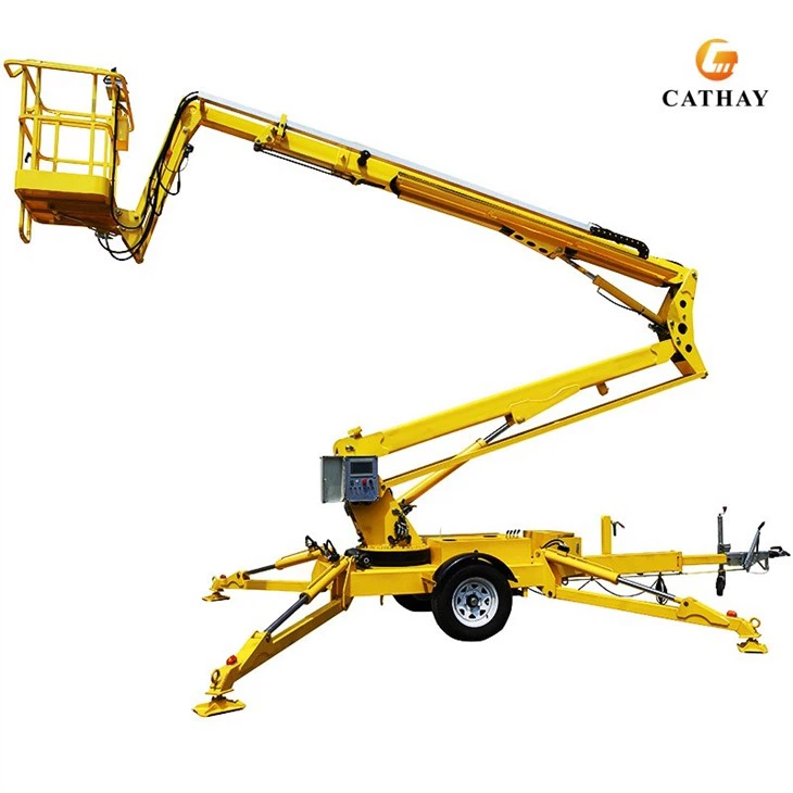 Towable Trailer Boom Lift Cherry Picker high quality